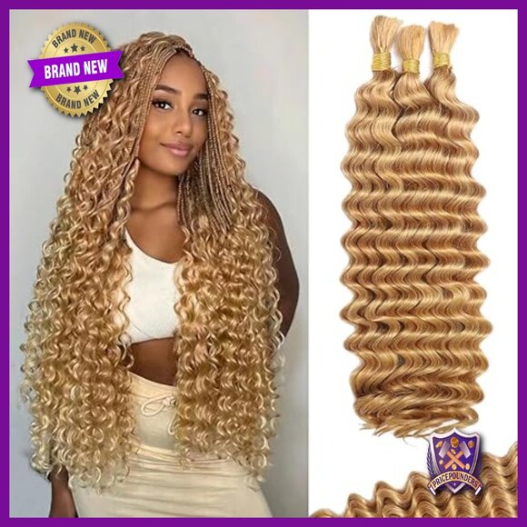Brazilian Virgin Human Hair Extensions 3 Bundles 16in Deep Water Wave main image 6